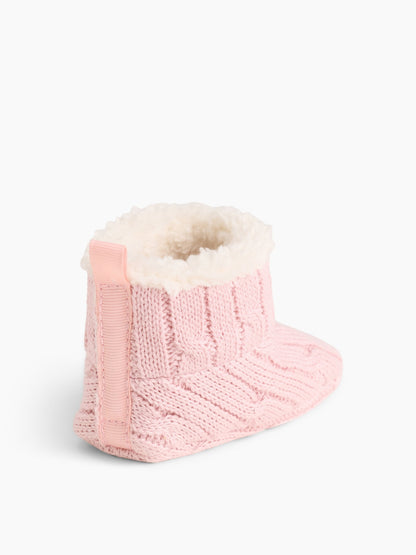 Pembe Sherpa Astarlı Triko Patik