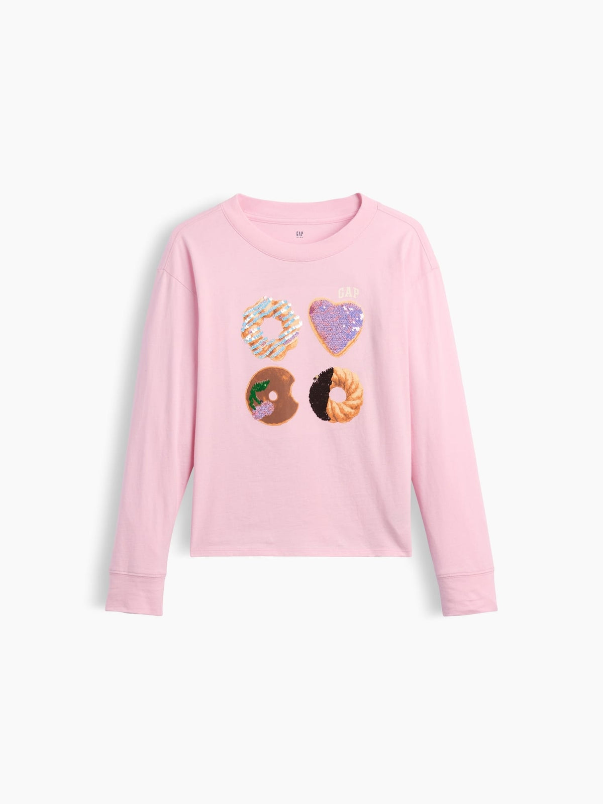 Pembe Oversized Flippy-sequin Grafik T-shirt