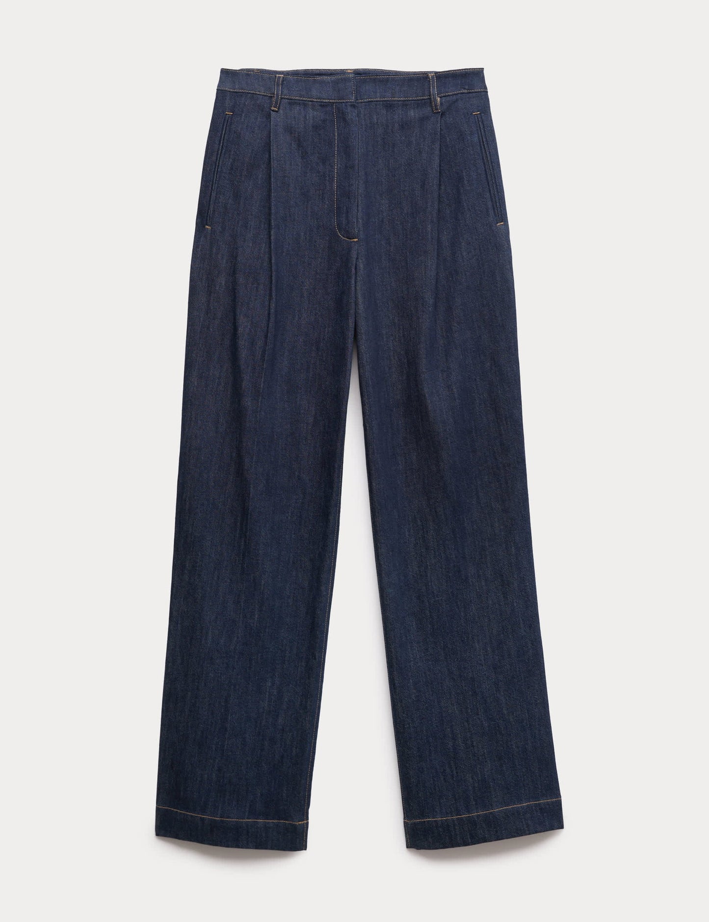 Saf Pamuklu Denim Pantolon