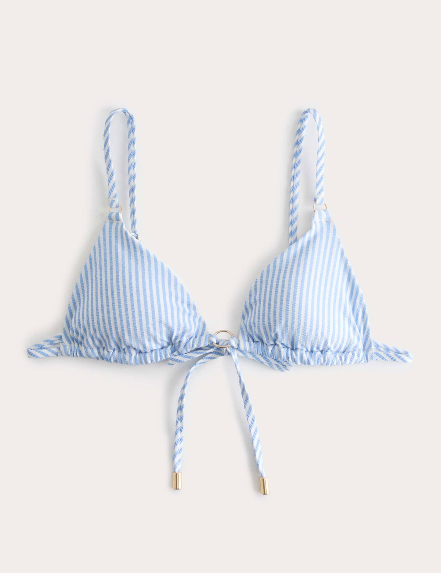 Çizgili Üçgen Bikini Üstü