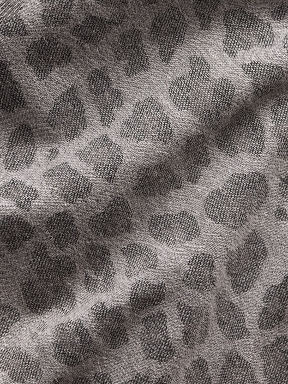 Gri Low Rise Stride Leopar Wide-leg Jean Pantolon