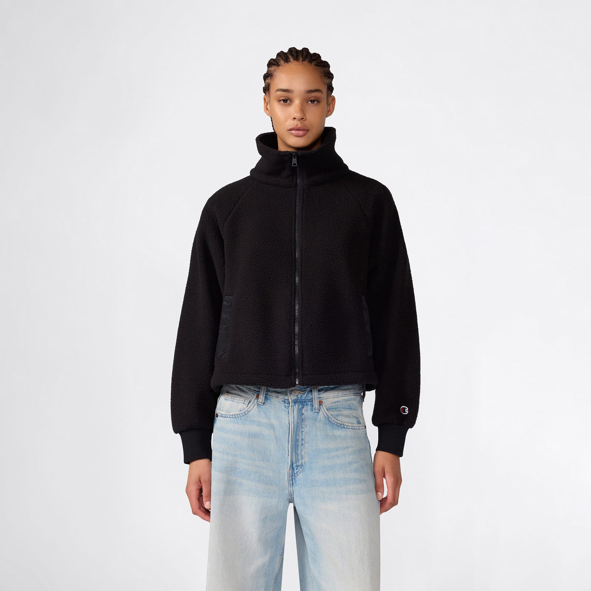 Champion Full Zip Kadın Siyah Sweatshirt