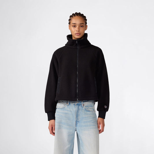 Champion Full Zip Kadın Siyah Sweatshirt