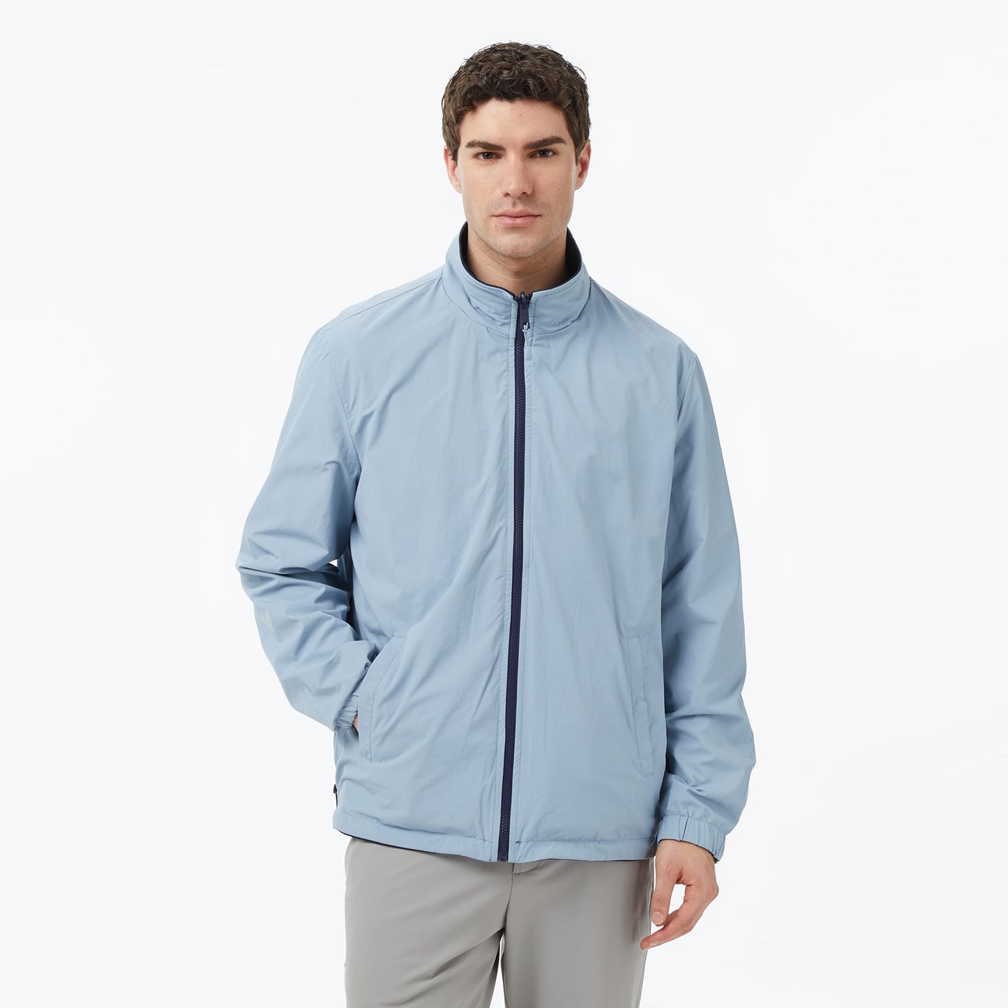 Nautica Erkek Lacivert Regular Fit Dik Yaka Çift Taraflı Su Itici Mont