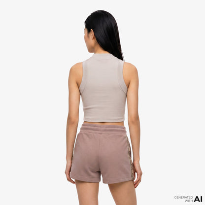 Guess Kadın Krem Kolsuz Crop