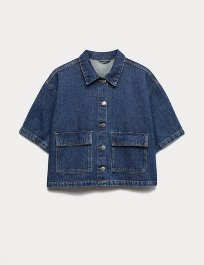 Denim Pamuklu Gömlek