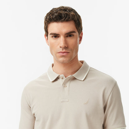 Nautica Erkek Bej Regular Fit Polo Yaka T-shirt