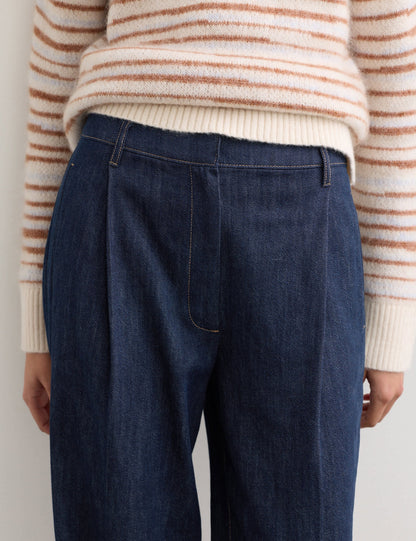 Saf Pamuklu Denim Pantolon