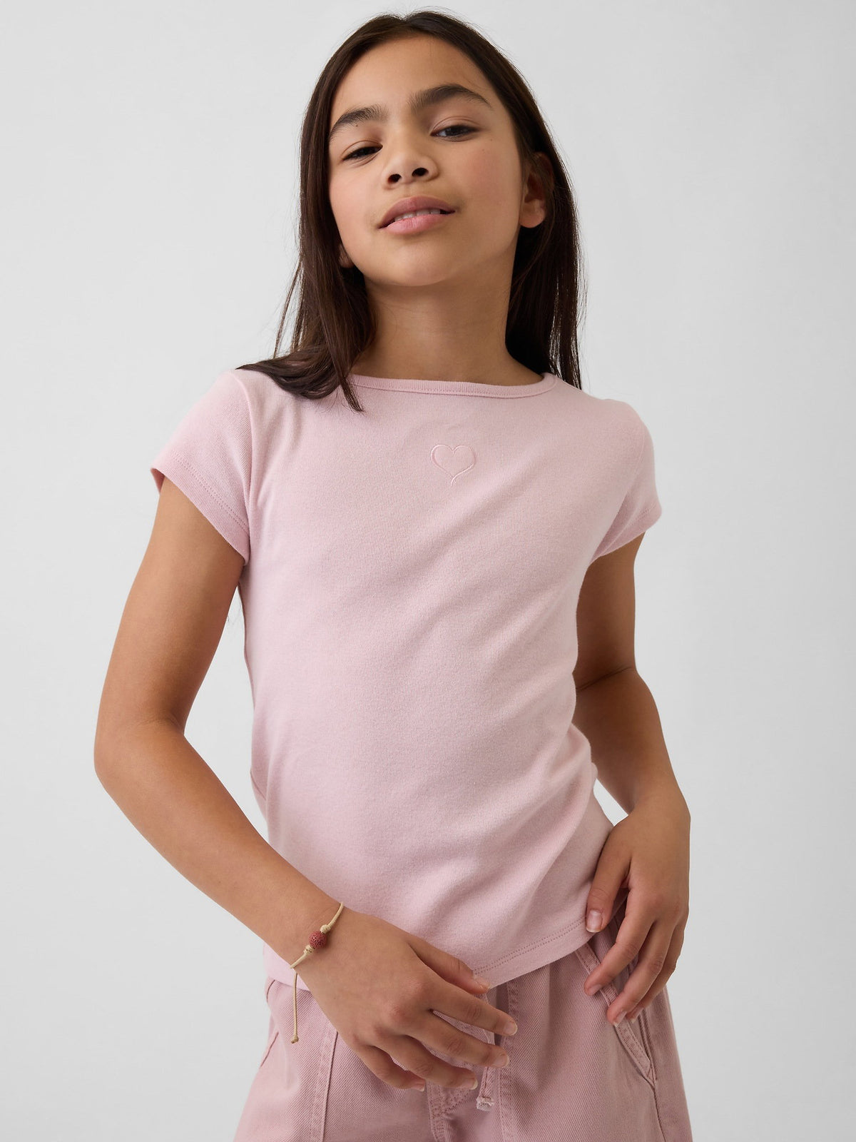 Pembe Cap-sleeve Fitted T-shirt