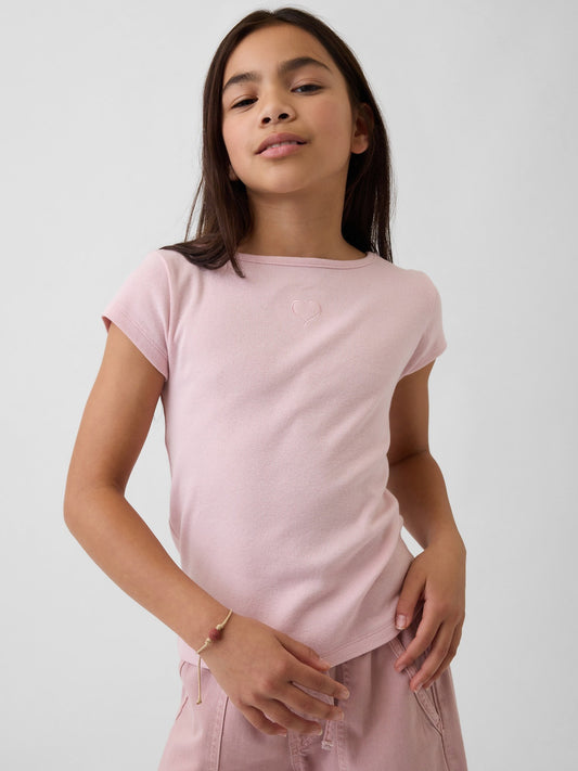 Pembe Cap-sleeve Fitted T-shirt