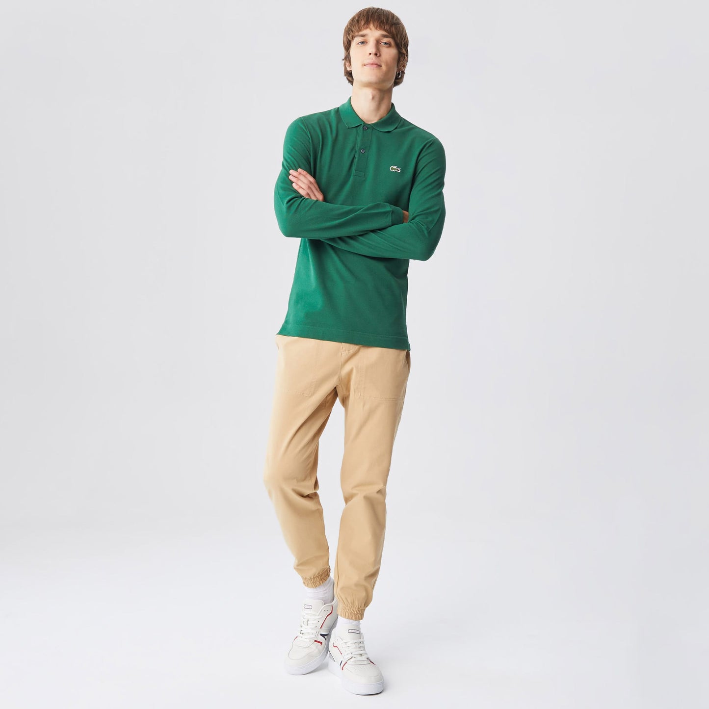 Lacoste Erkek Slim Fit Uzun Kollu Yeşil Polo