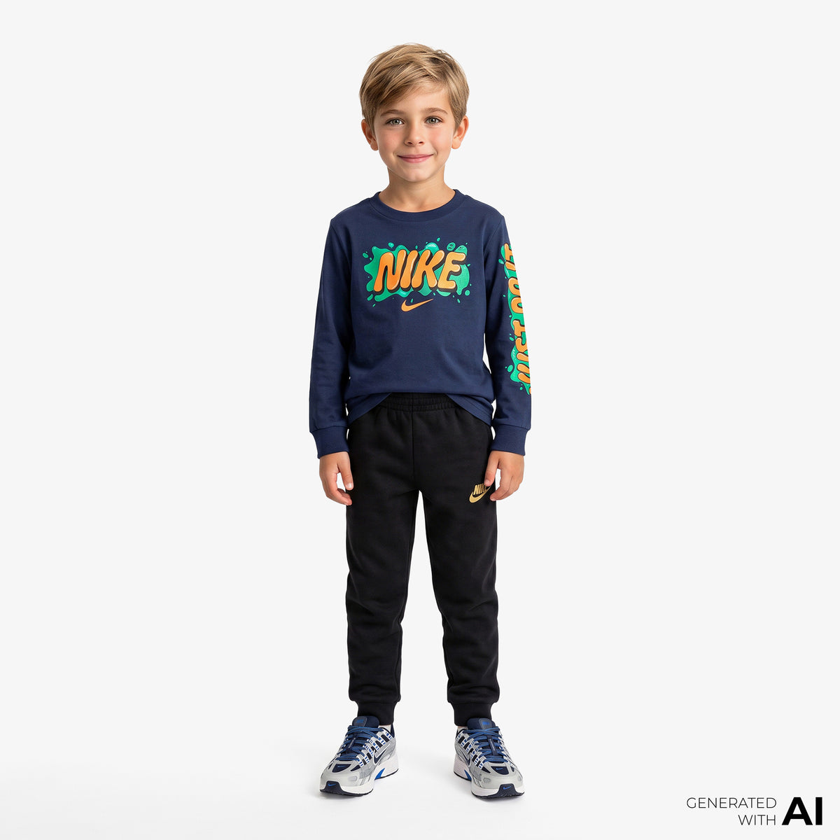 Nike Slime Ls Çocuk Lacivert Sweatshirt