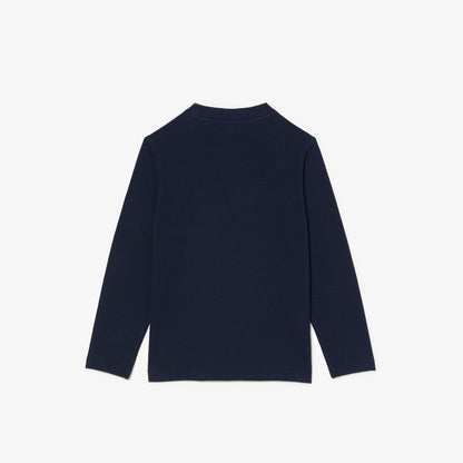 Lacoste Bisiklet Yaka Çocuk Lacivert T-shirt