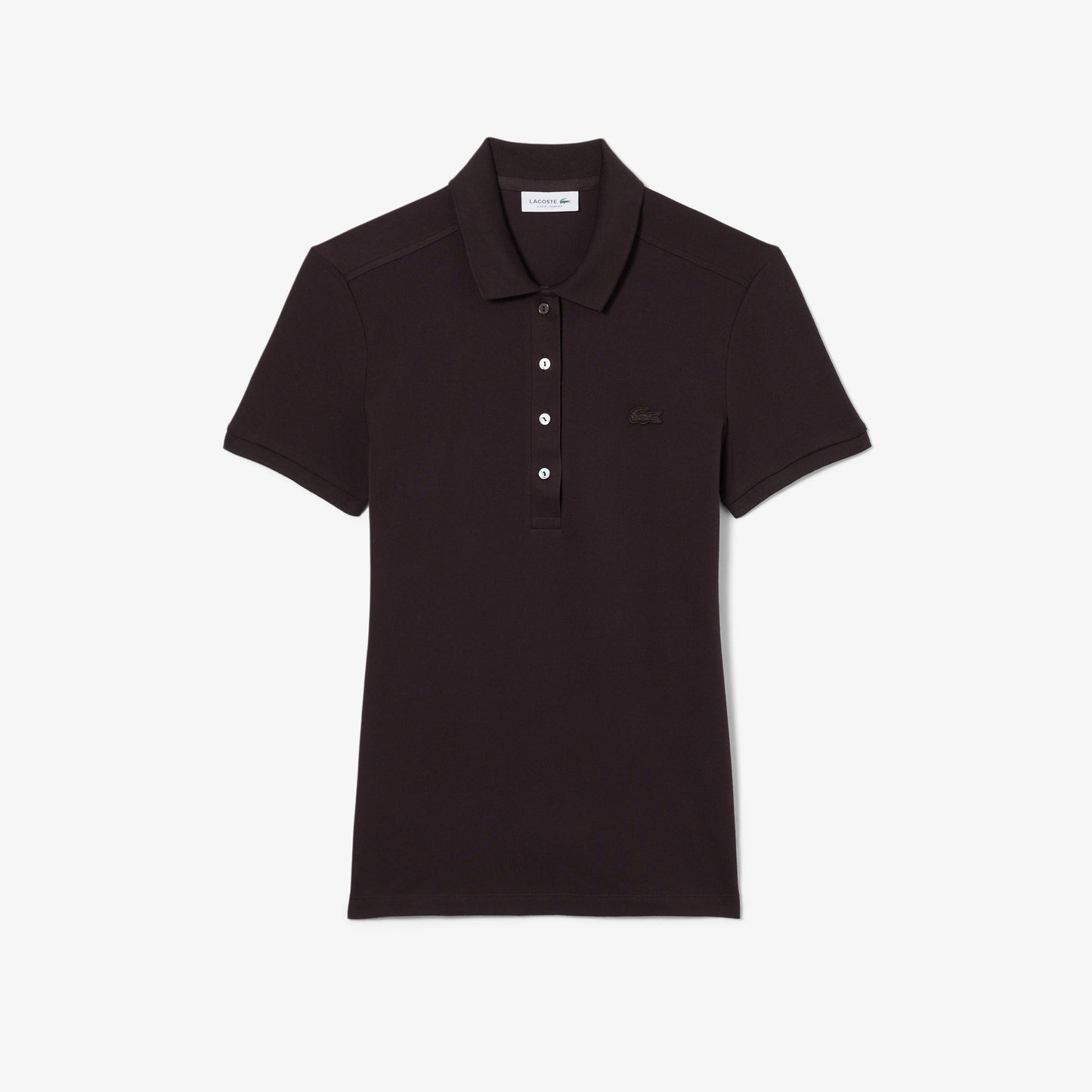 Lacoste Slim Fit Kadın Kahverengi Polo