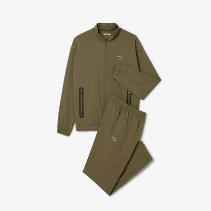 Lacoste Erkek Regular Fit Fermuarlı Baskılı Haki Eşofman Takımı