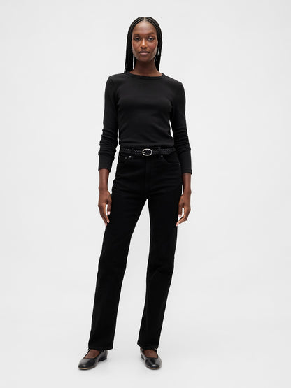 Siyah Modern Shrunken T-shirt