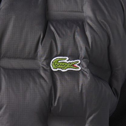 Lacoste Erkek Dik Yaka Kapitone Siyah Yelek