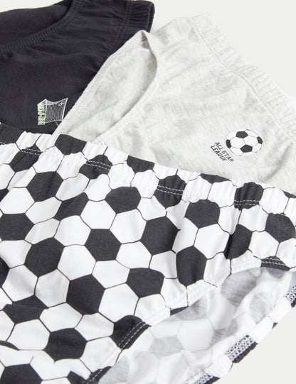 7'li Saf Pamuklu Futbol Temalı Külot Seti (2-8 Yaş)