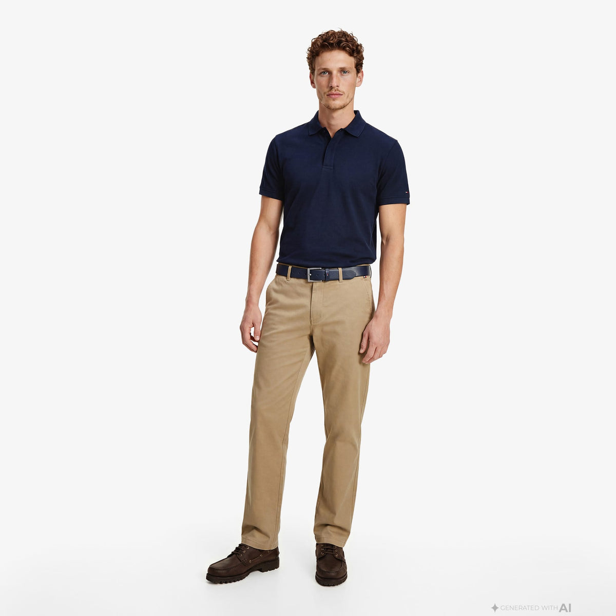 Tommy Hilfiger Elevated Essentials Erkek Lacivert Polo Yaka T-shirt