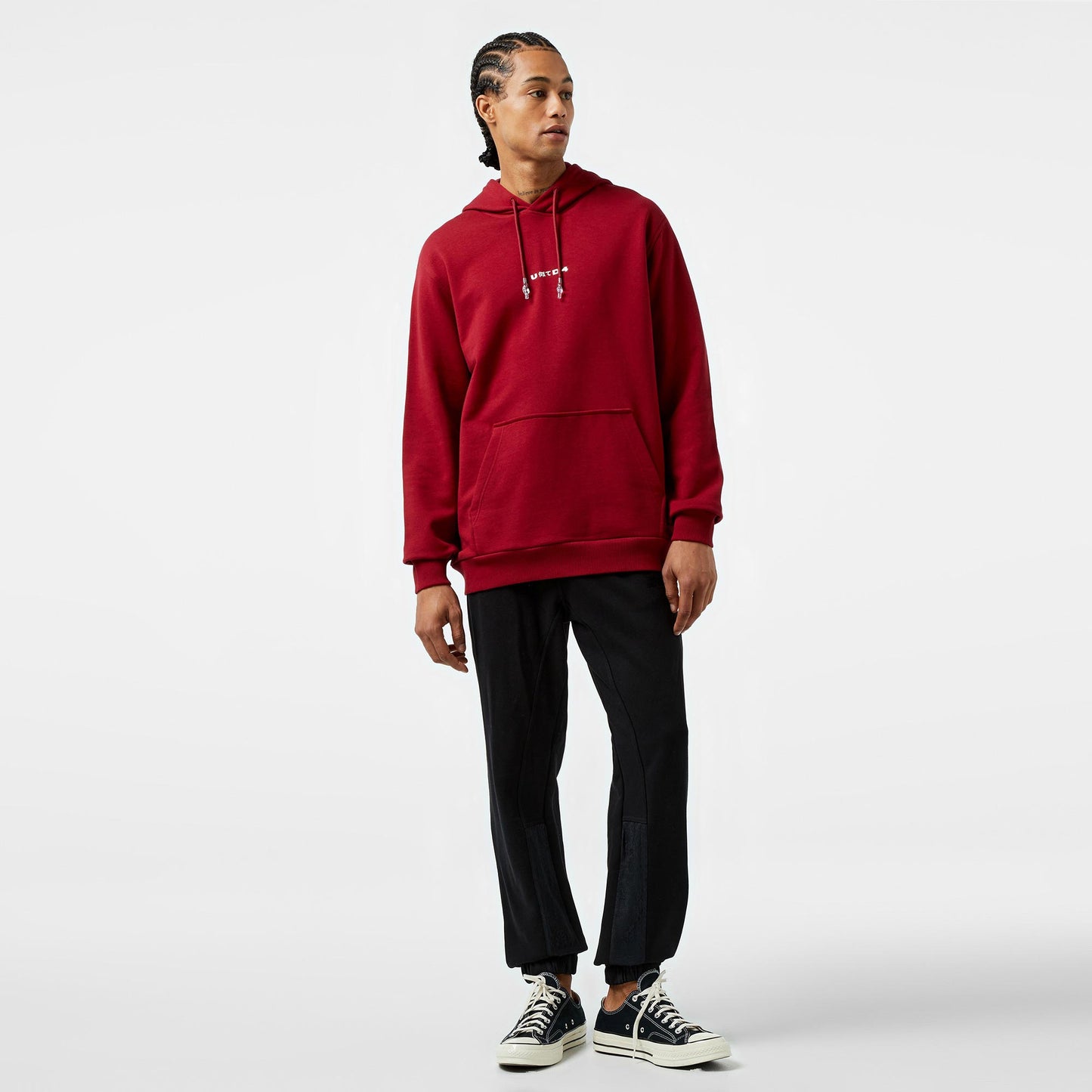 United4 1.0 Essentials Erkek Bordo Hoodie