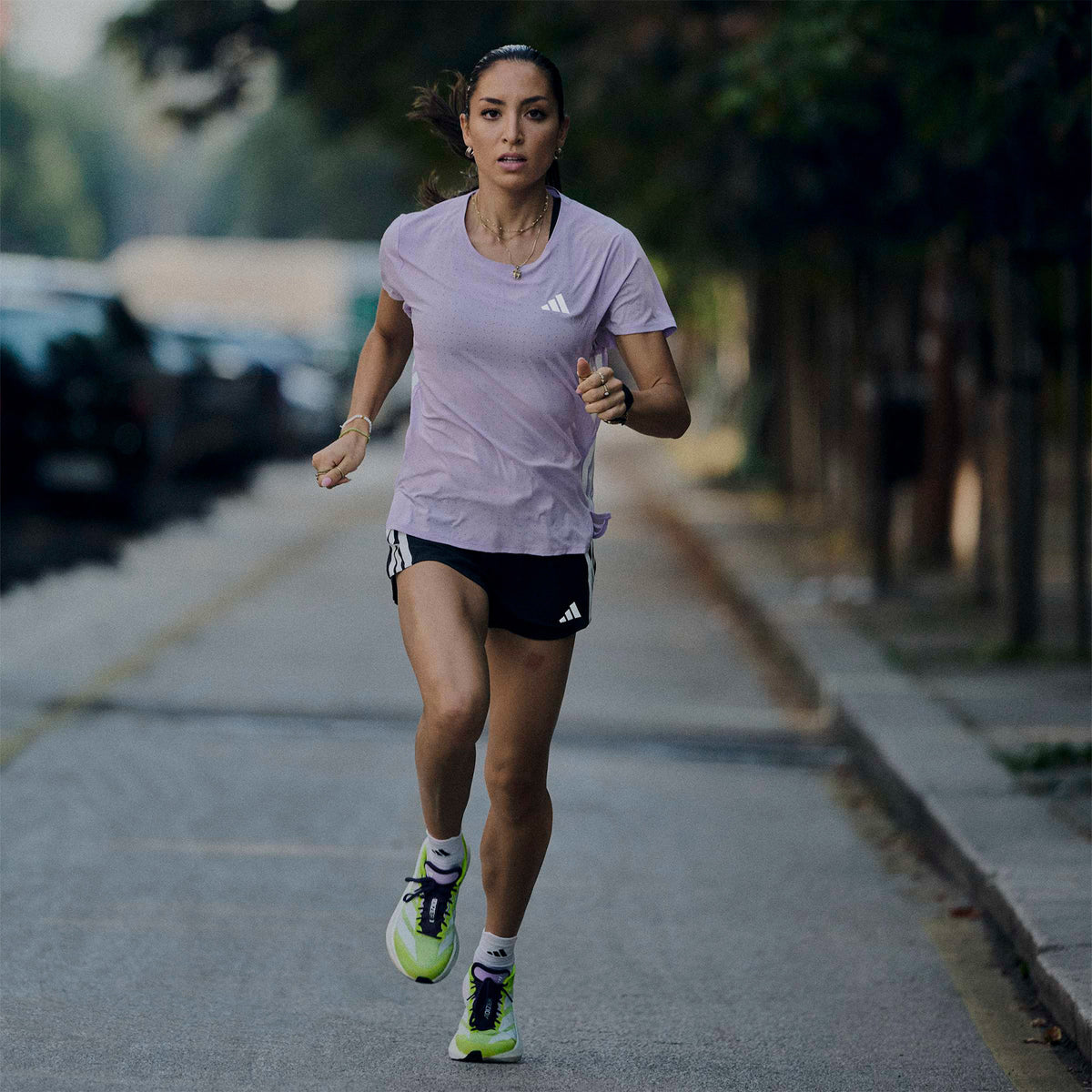 Adidas Adizero Boston 13 Kadın Sarı Koşu Ayakkabısı