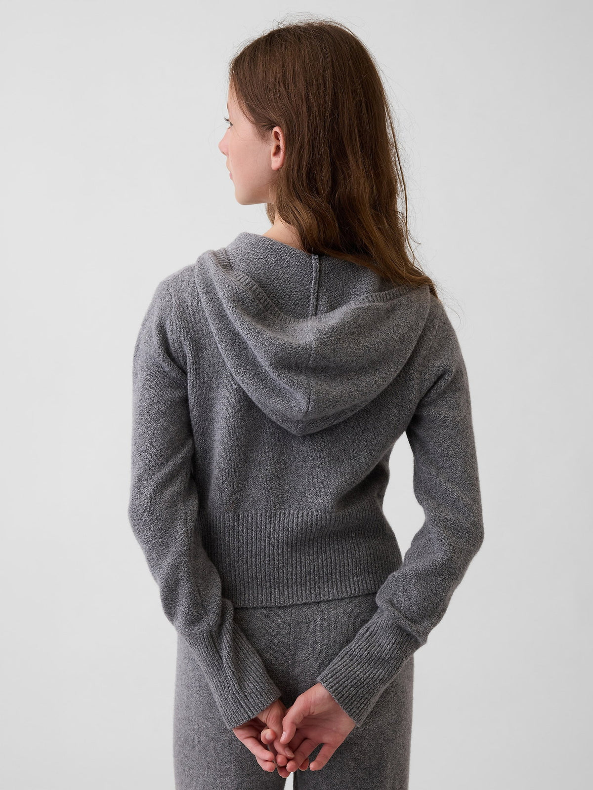 Gri Cashsoft Fermuarlı Sweatshirt