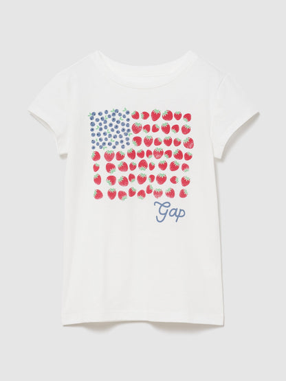 Beyaz Grafik Baskılı T-shirt