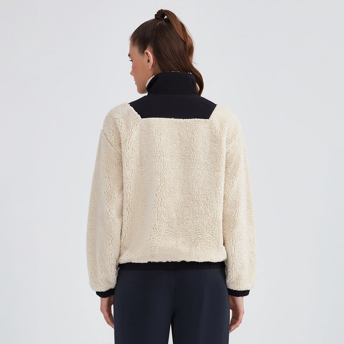 Skechers Outdoor Fleece Half Zip Sherpa Kadın Beyaz Ceket