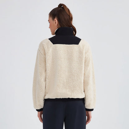 Skechers Outdoor Fleece Half Zip Sherpa Kadın Beyaz Ceket