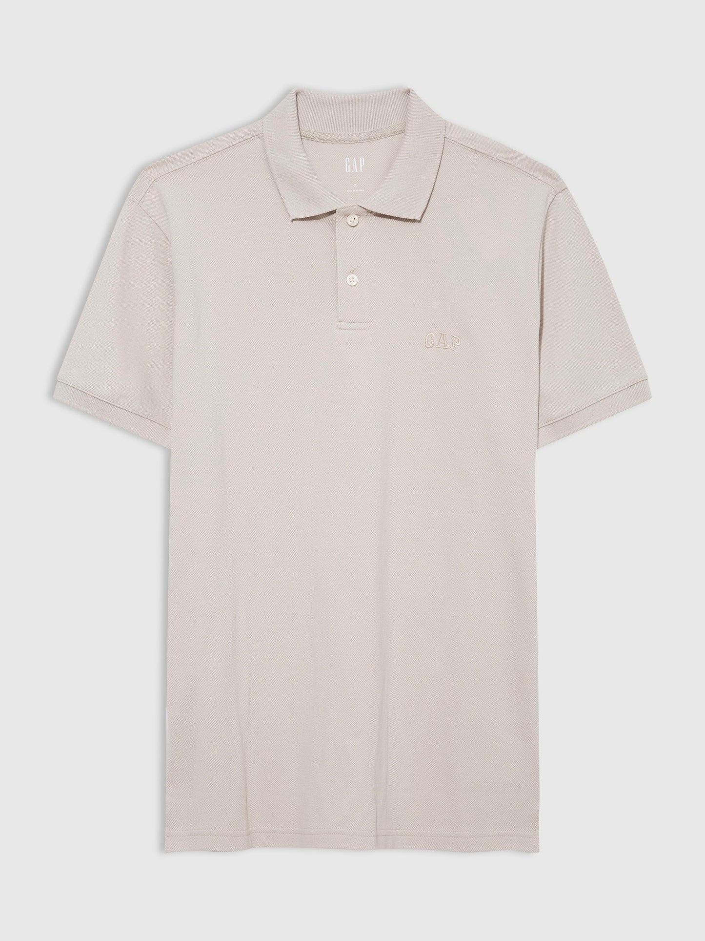 Bej Gap Logo Piqué Polo Yaka T-shirt