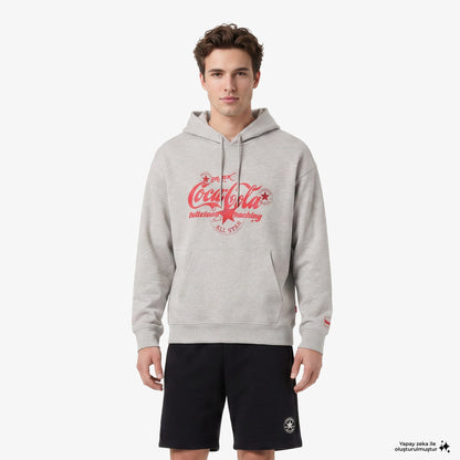 Converse X Coca-cola Erkek Gri Hoodie