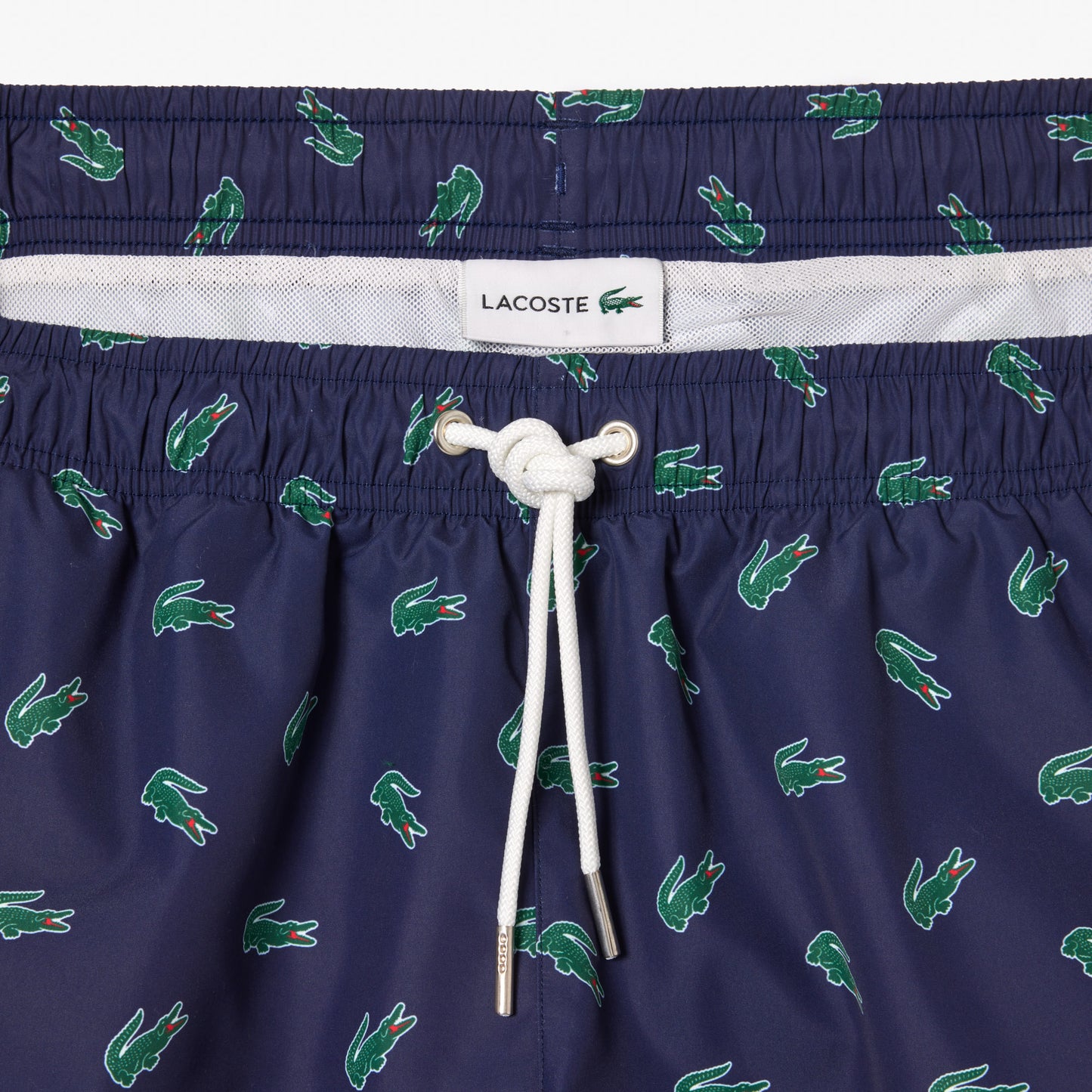 Lacoste Erkek Desenli Lacivert Deniz Şortu
