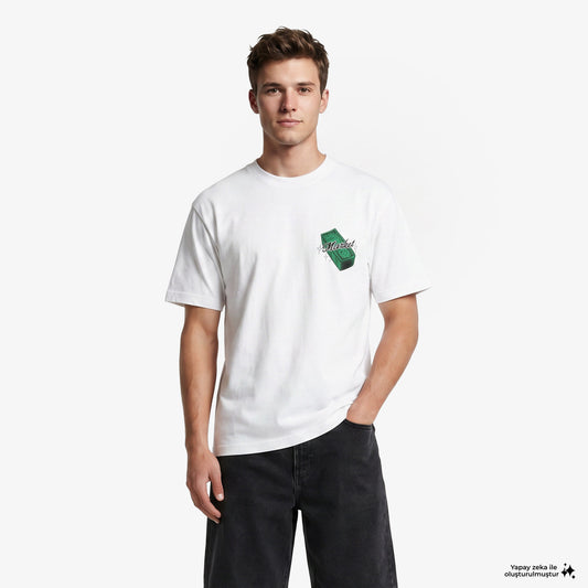 Market Call My Plug Erkek Beyaz T-shirt