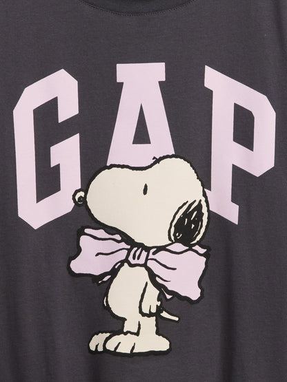 Gri Oversized Grafik Baskılı T-shirt