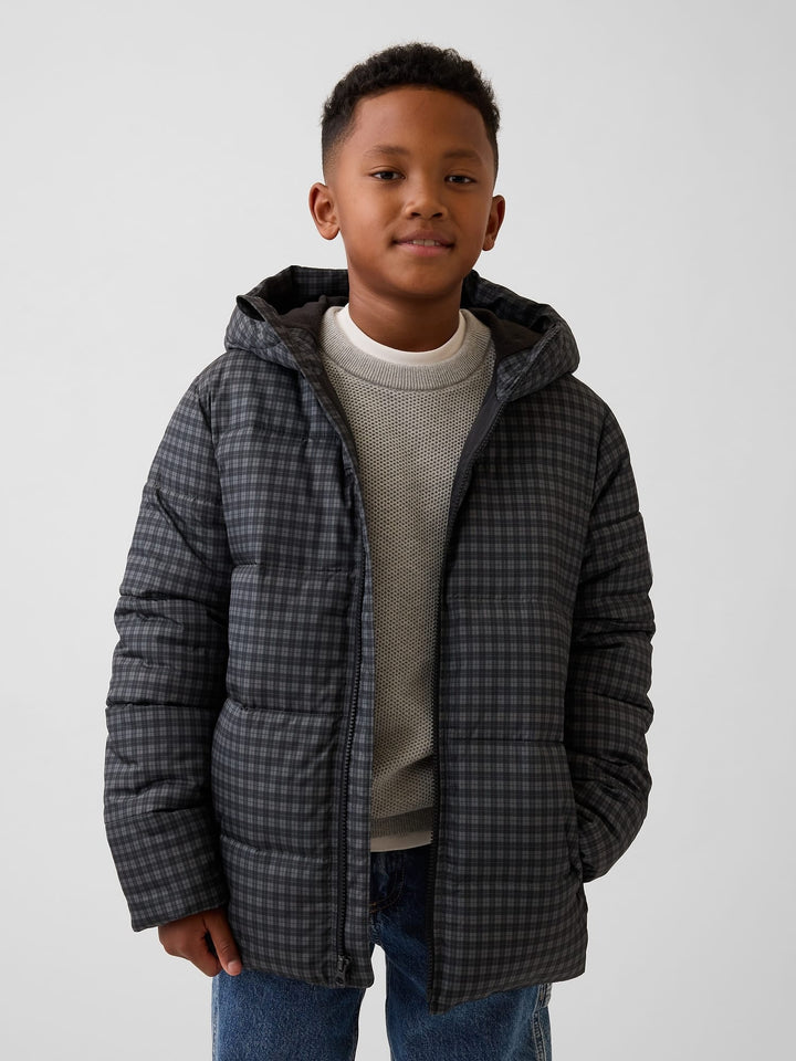 Gri Puffer Şişme Mont