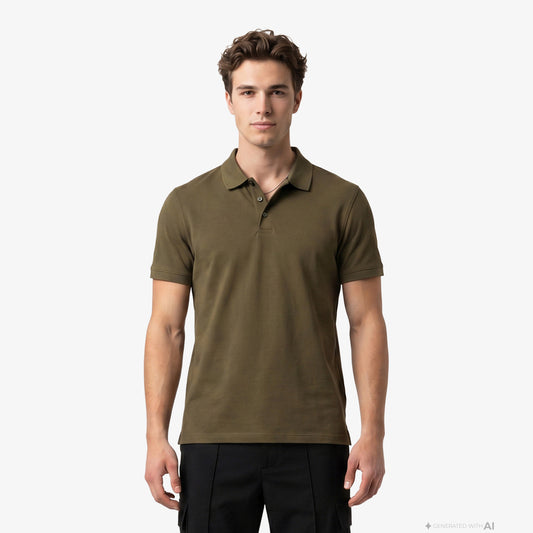 Calvin Klein Supima Chest Emb Erkek Sarı Polo