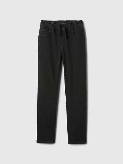 Siyah Pull-on Orijinal Straight Eşofman Altı Jean Pantolon