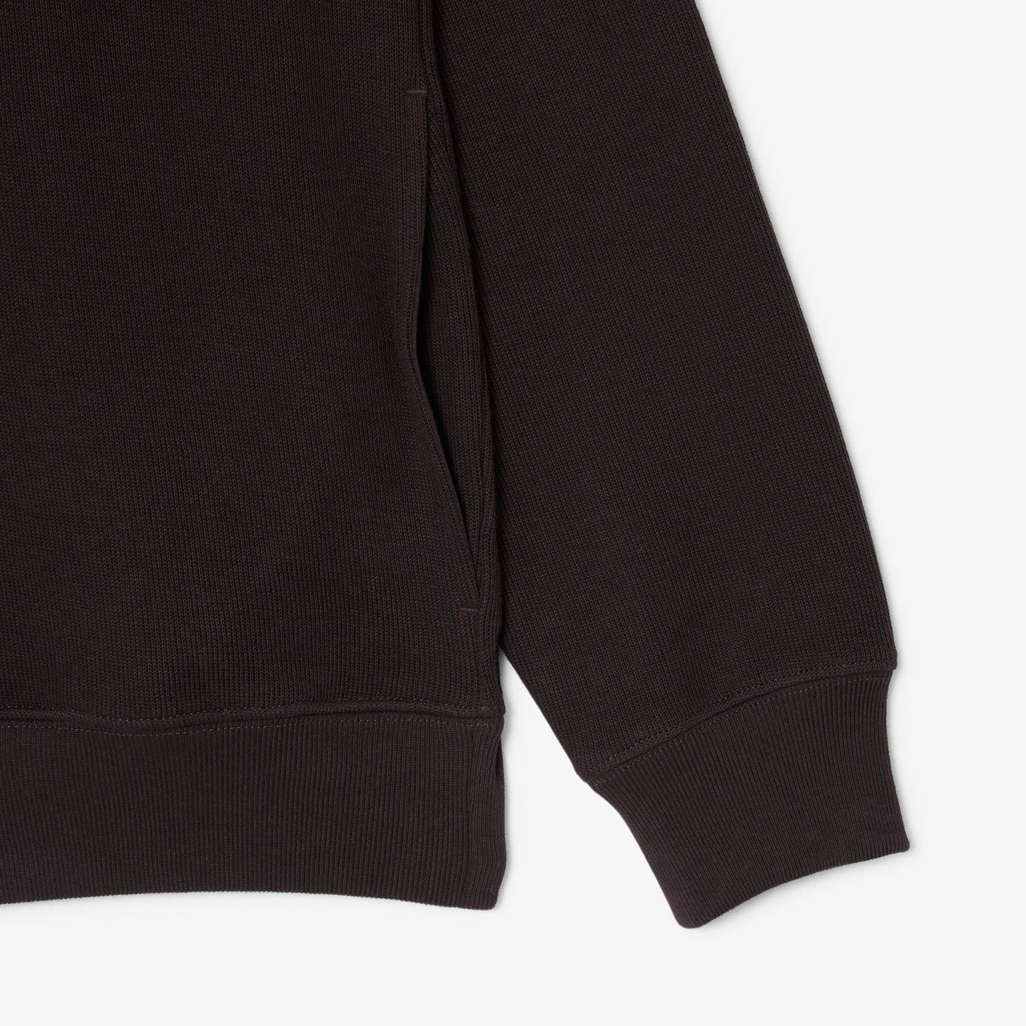 Lacoste Erkek Classic Fit Yarım Fermuarlı Kahverengi Sweatshirt
