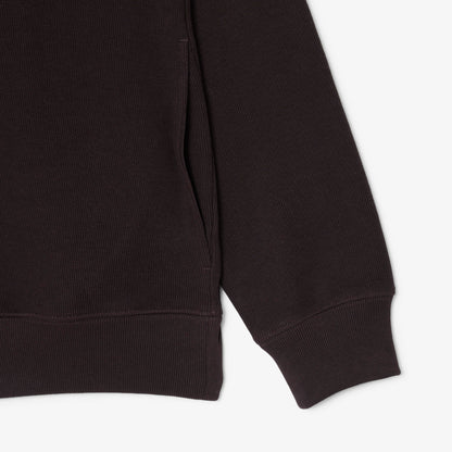 Lacoste Erkek Classic Fit Yarım Fermuarlı Kahverengi Sweatshirt