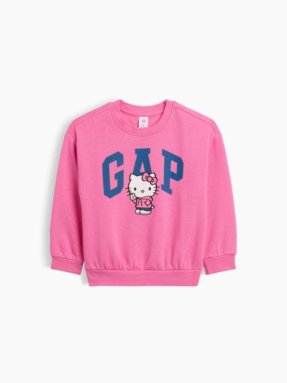 Pembe Hello Kitty Logo Sweatshirt