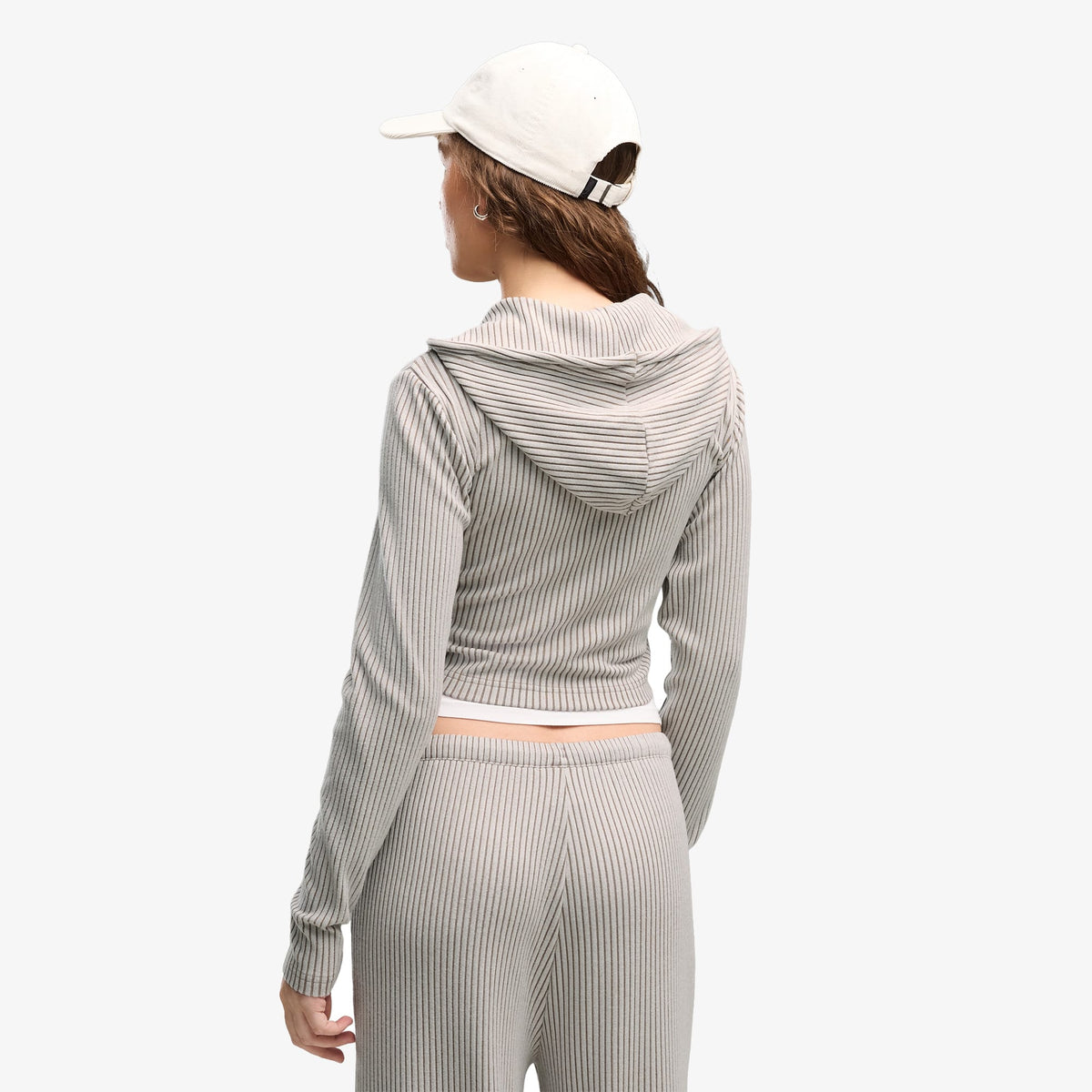 Puma Essential Ribbed Kadın Gri Sweatshirt