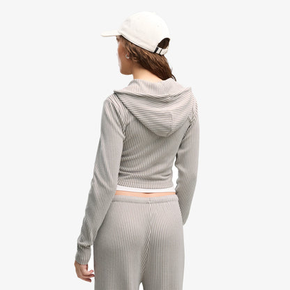 Puma Essential Ribbed Kadın Gri Sweatshirt
