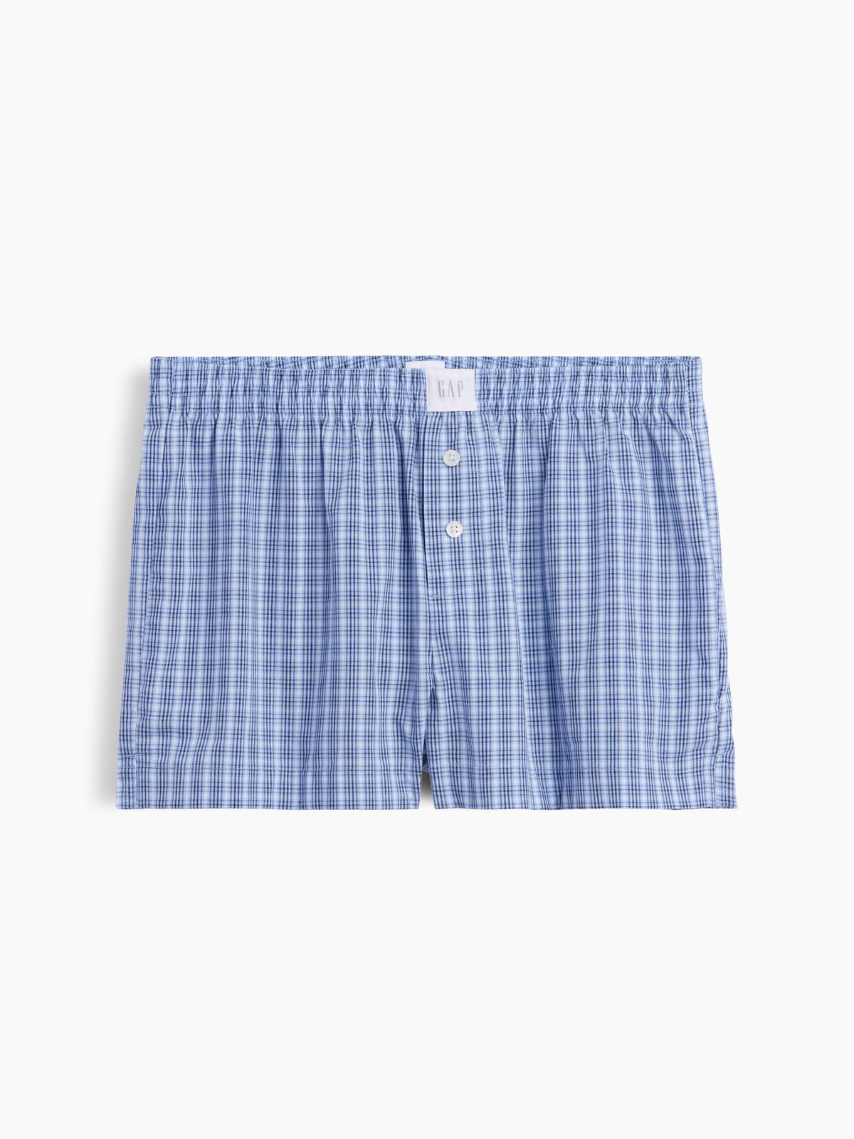 Mavi Poplin Boxer Pijama Şort