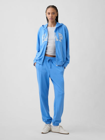 Açık Mavi Gap Logo Fermuarlı Fransız Havlu Kumaş Sweatshirt
