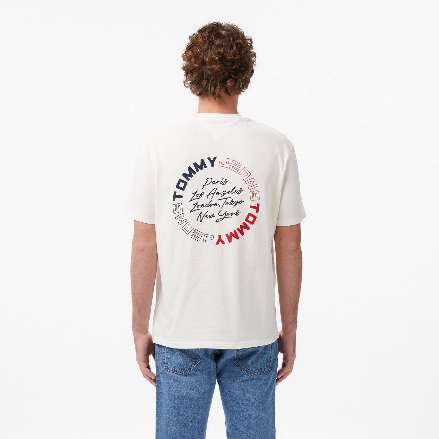 Tommy Hilfiger Relaxed Sign Circle Erkek Beyaz T-shirt