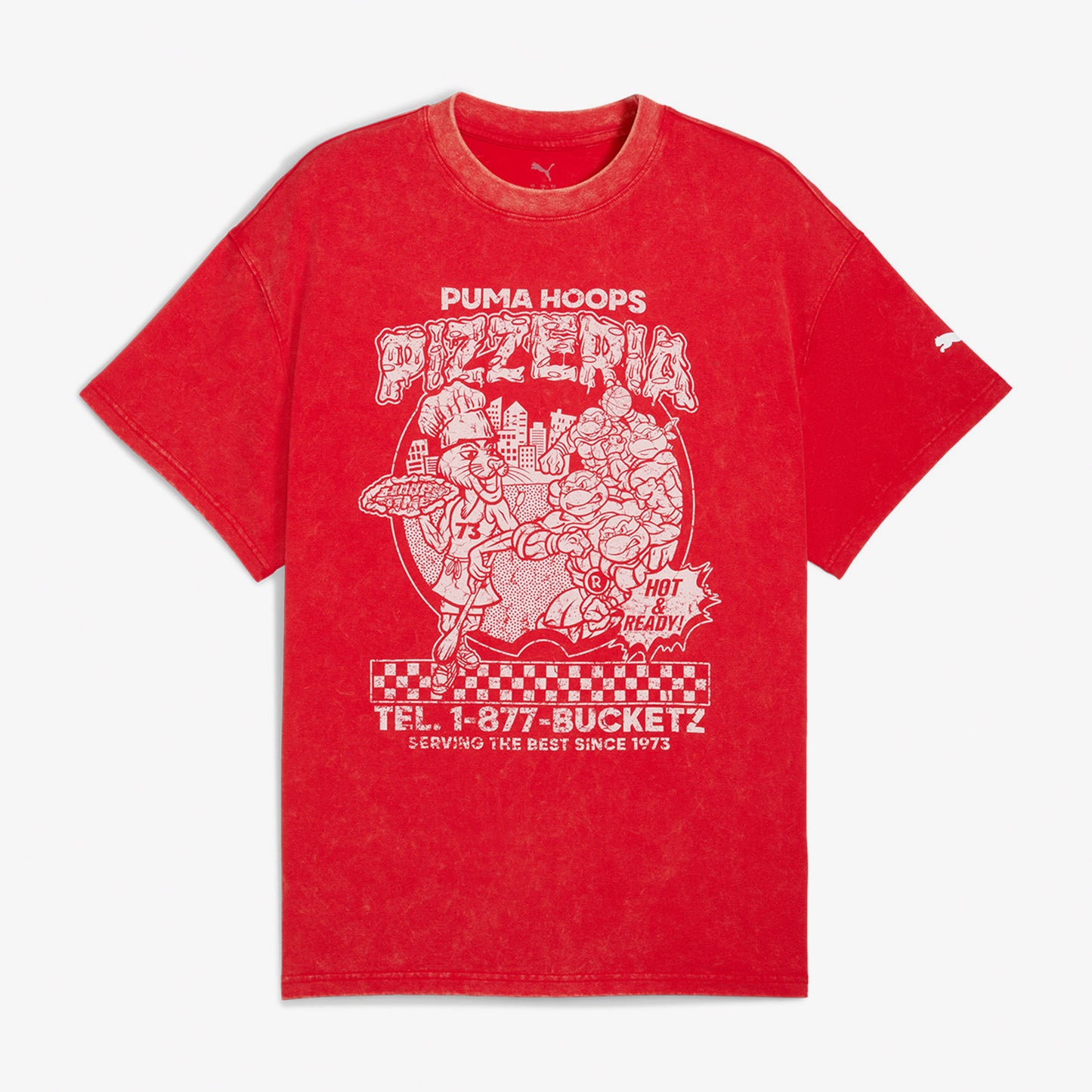 Puma X Tmnt Erkek Kırmızı Basketbol T-shirt