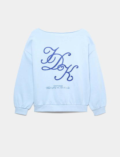 Bol Kesim Baskılı Sweatshirt