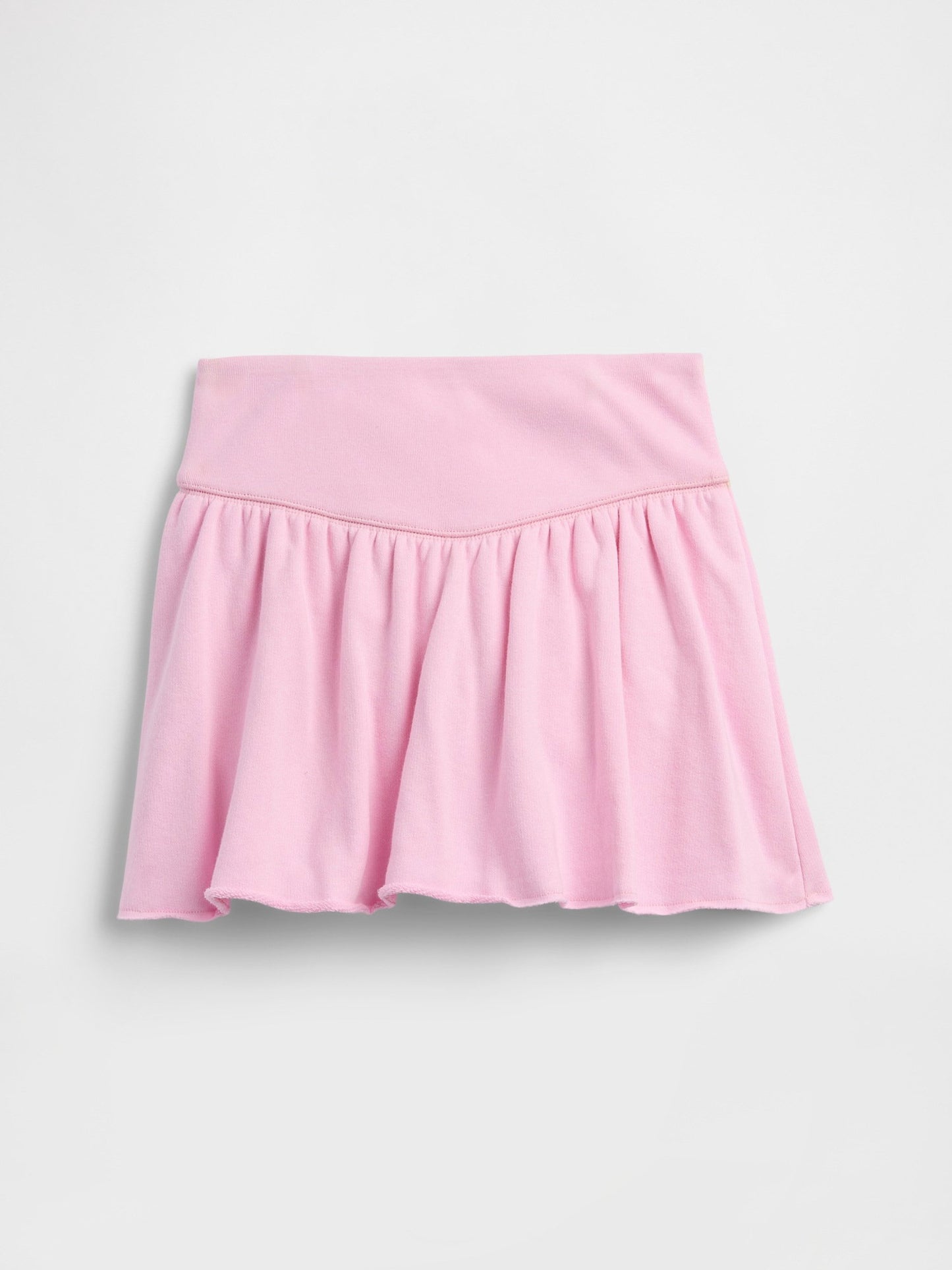 Açık Pembe Kids Pull-on Fransız Havlu Kumaş Etek