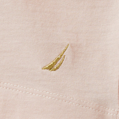 Nautica Kadın Pembe Regular Fit Renk Bloklu T-shirt