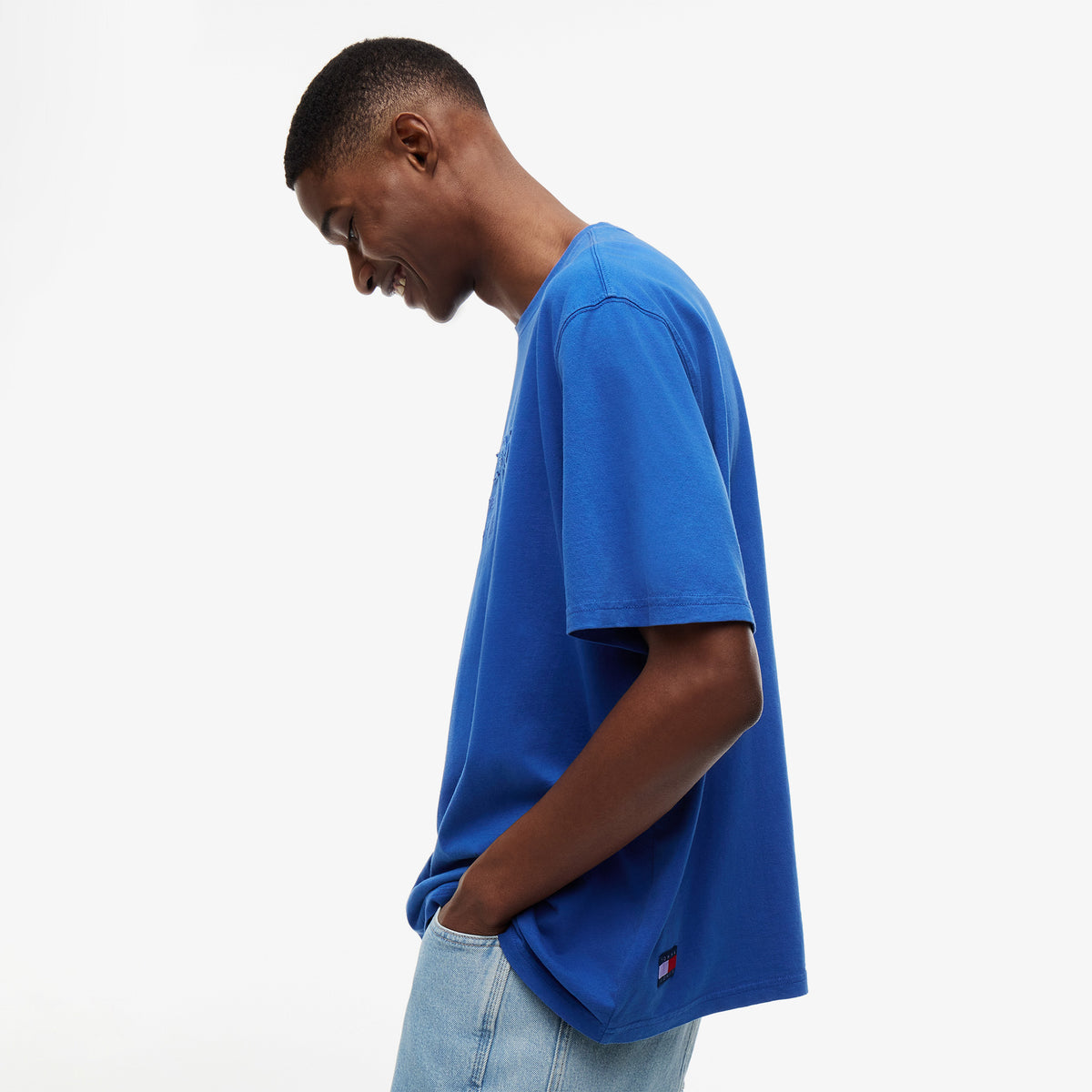 Tommy Hilfiger 90s New Classics Ss Tee Erkek Mavi T-shirt